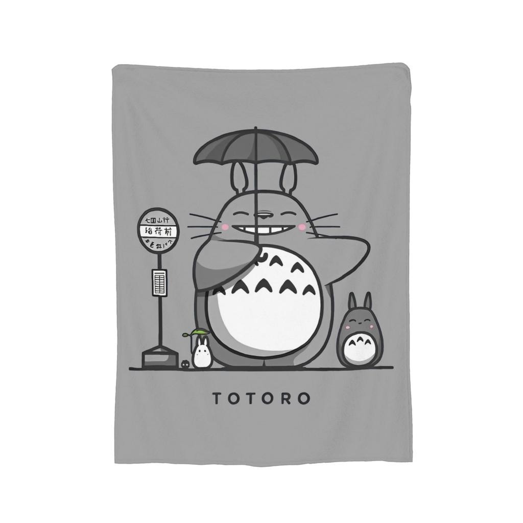 Традиционные вязаные одеяла Некобус Японские Т-Тоторо Кот-автобус Флисовый плед Постельные принадлежности Диван Портативные Мягкие Теплые Покрывала
