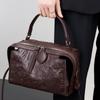 Кожаные женские сумки, Новые универсальные сумки-бостон, Легкая роскошь, Коровья кожа, Ручная работа, Сумки-подушки с царапинами, Складки