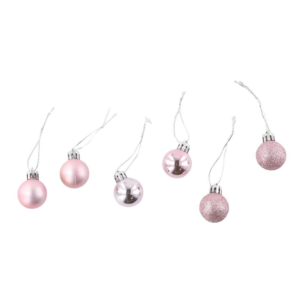 Elevate the Festivewith Pink Christmas Ball Ornaments Set of 24