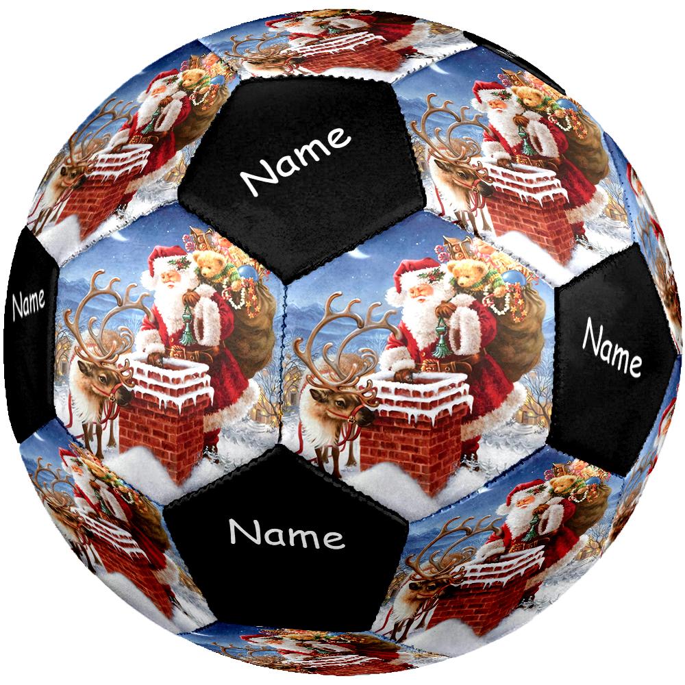 Custom Name Christmas Santa Claus Theme Size 5 Soccer Ball, Suitable for Both Indoor and Outdoor Matches, a Gift Suitable for Everyone.