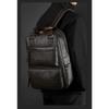 Men's Large Capacity Leather Backpack Business Casual Laptop Bag for Travel