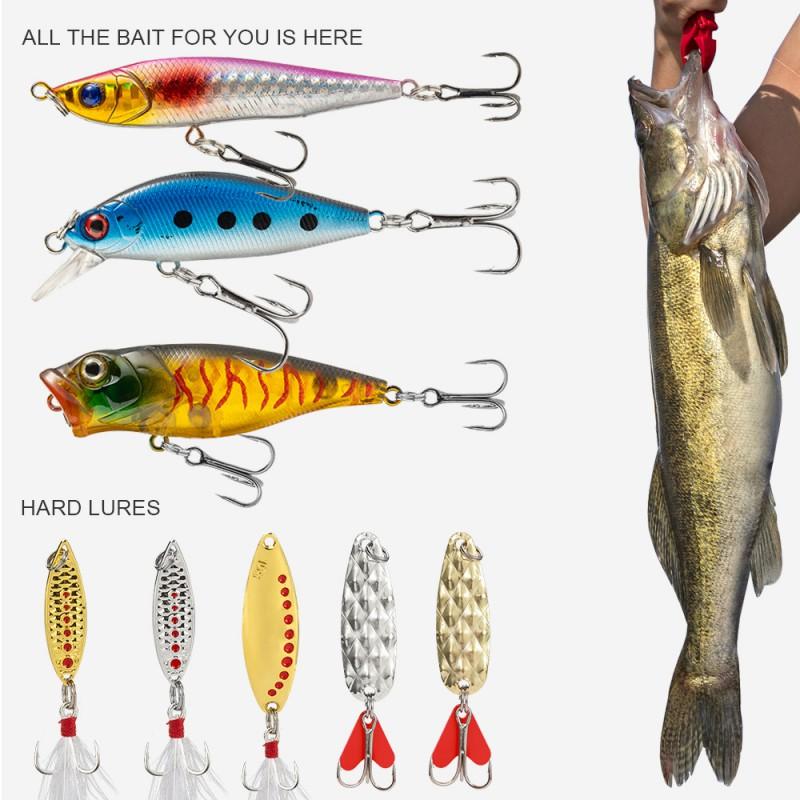 24pcs Fishing Lure Set Christmas Gift Mystery Box Minnow Kit Saltwater Freshwater Anglers