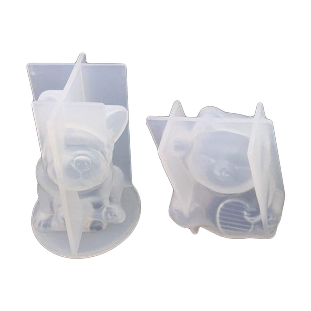 Handicrafts Earrings Danglers DIY Mold 3D Bulldog Lucky for Cat Necklace Pendant Silicone Mold Keychain Pendant Casting