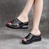 Sexy Open Toe Black Platform Shoes For Women Summer Outdoor Slippers Fashion Hollow Out Wedge Sandals Ladies Elegant Party Shoes