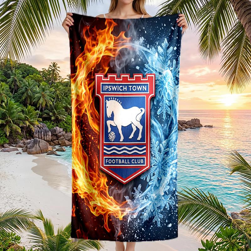 Ipswich Town Football Beach Towel Soft Microfiber Summer Towel Quick Dry Absorbent Towel for Beach Swimming Pool Travel