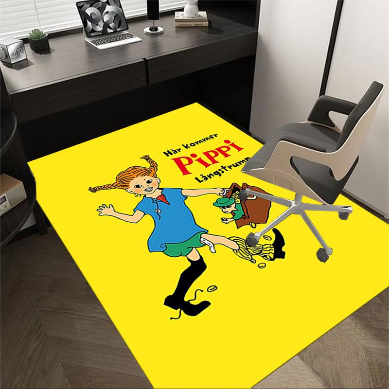 1PC Pippi Longstocking Gold Extra Large Non Slip Floor carpet, Office, family, bedroom, Studio Large Area Rug Indoor Rugs