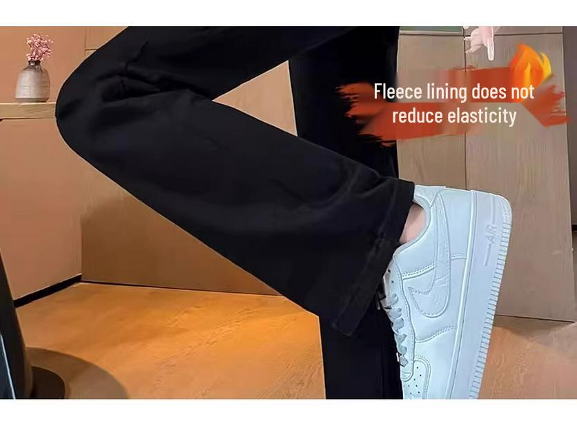 Женские черные джинсы с высокой талией, облегающие, прямого кроя - 2025 Весна/Осень, стиль для миниатюрных