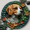 2d Flat 20*20cm Wooden Circular Mark Dog Sign, for Wall, Living Room, Home Decor, Funny Wall Decoration, Ideal As Gifts
