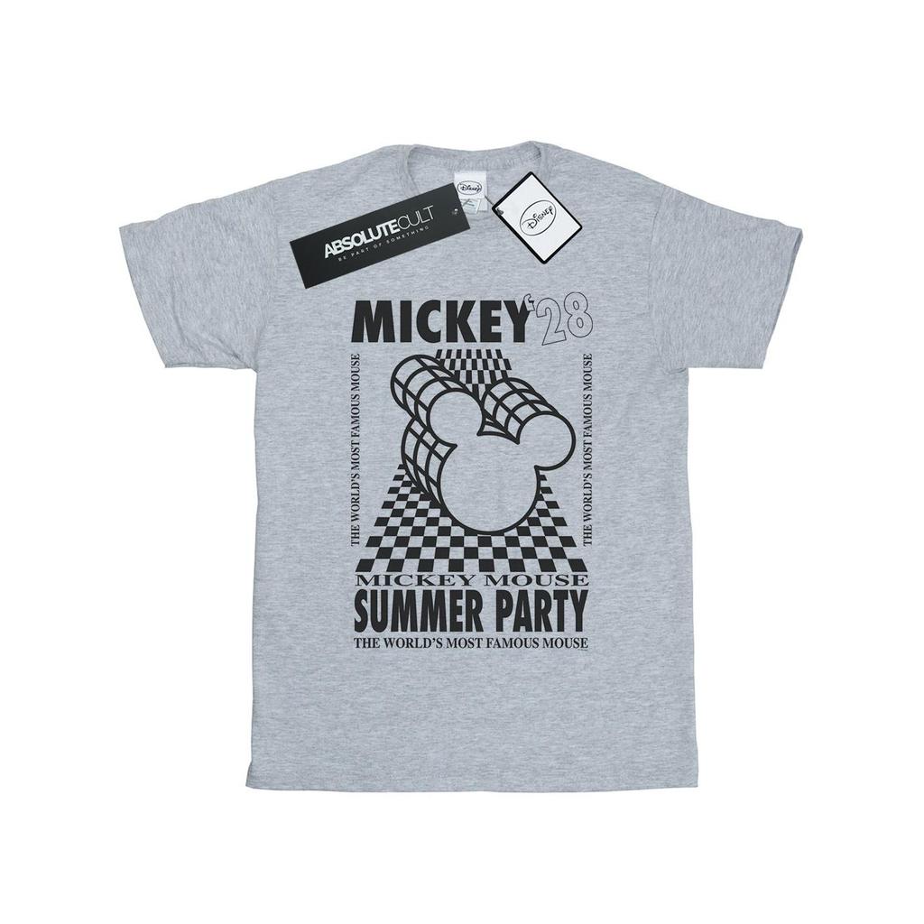 Disney Womens/Ladies Mickey Mouse Summer Party Cotton Boyfriend T-Shirt