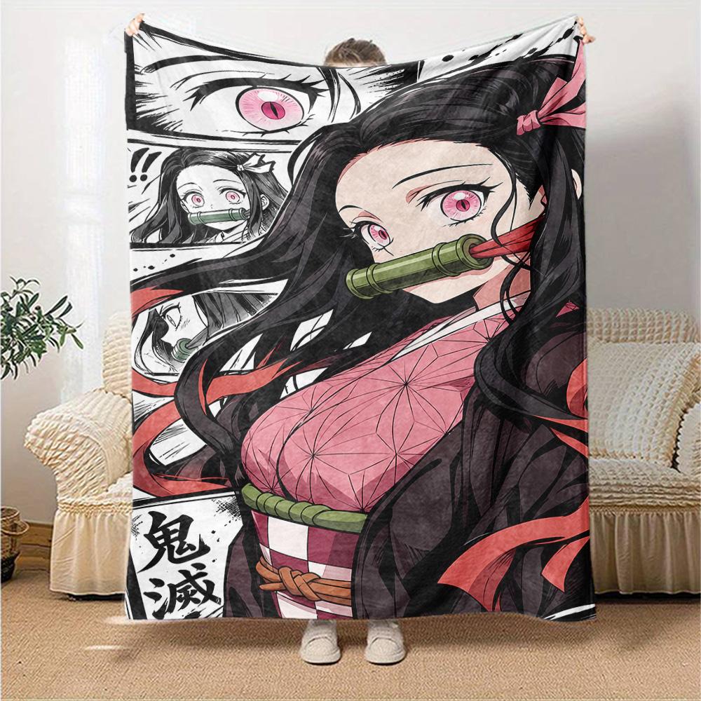 1pc Blanket - Kamado Nezuko Print Design,Lightweight Blanket for Sofa,Bed- Soft &Warm,Gift for All Seasons