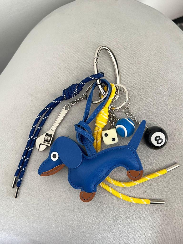 Оригинальный нишевый дизайн брелок для ключей в стиле таксы, подвеска для сумки