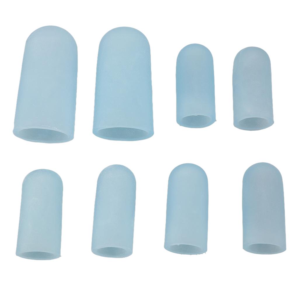 4 пары протекторов для пальцев ног, мозолей, чехлов для пальцев ног, рукавов для мозолей, мозолей, облегчения боли от трения большого пальца ноги