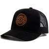 NEW Circular Leather Label Trucker Hat Summer Men Mesh Baseball Cap For Visor Casual Women Snapback Hip Hop Caps Unisex