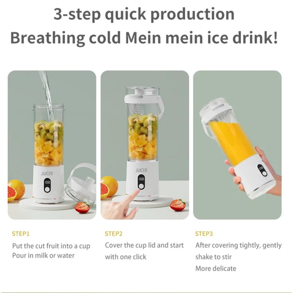 JOYBLISS Портативный блендер 600 мл Электрическая соковыжималка Фруктовые миксеры 4000 мАч USB Перезаряжаемый Смузи для улицы Блендер для свежих фруктов Персональный сок