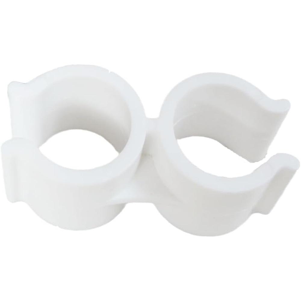 8-Pack Anti-Wobble Bimini Clamps – Nylon Boat Top Clamps For 7/8-1" Tubing – Black/White Marine Grade For Bimini Tops, Boat Hooks, Ladders