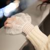 Fashion Detachable Fake Sleeves Spring Autumn Wild Sweater Decorative Sleeves Lace Ruffles Elbow Sleeve Cuff Universal Fake Cuff