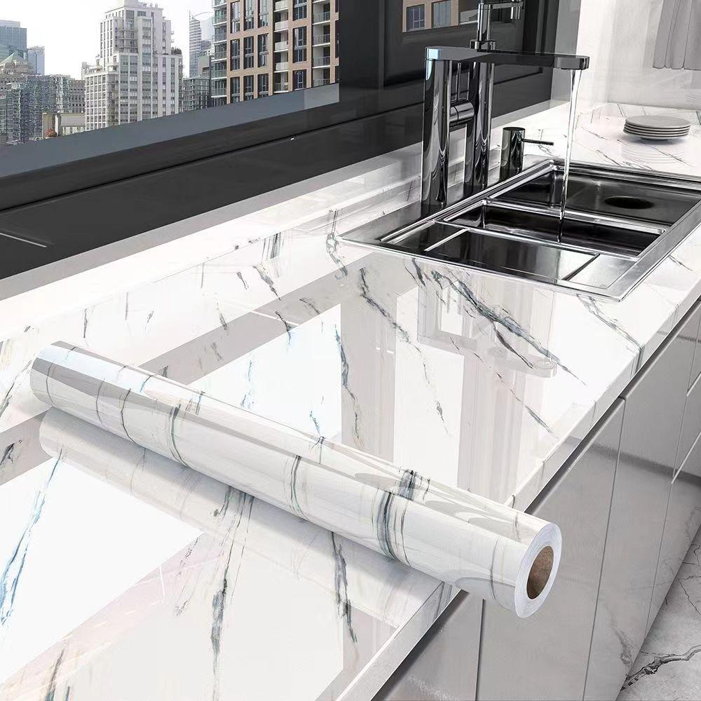 5-метровые 3D мраморные обои и обои Наклейки на стены ПВХ Винил Водонепроницаемые 3D самоклеящиеся обои для настенного стола Гостиная Домашний декор