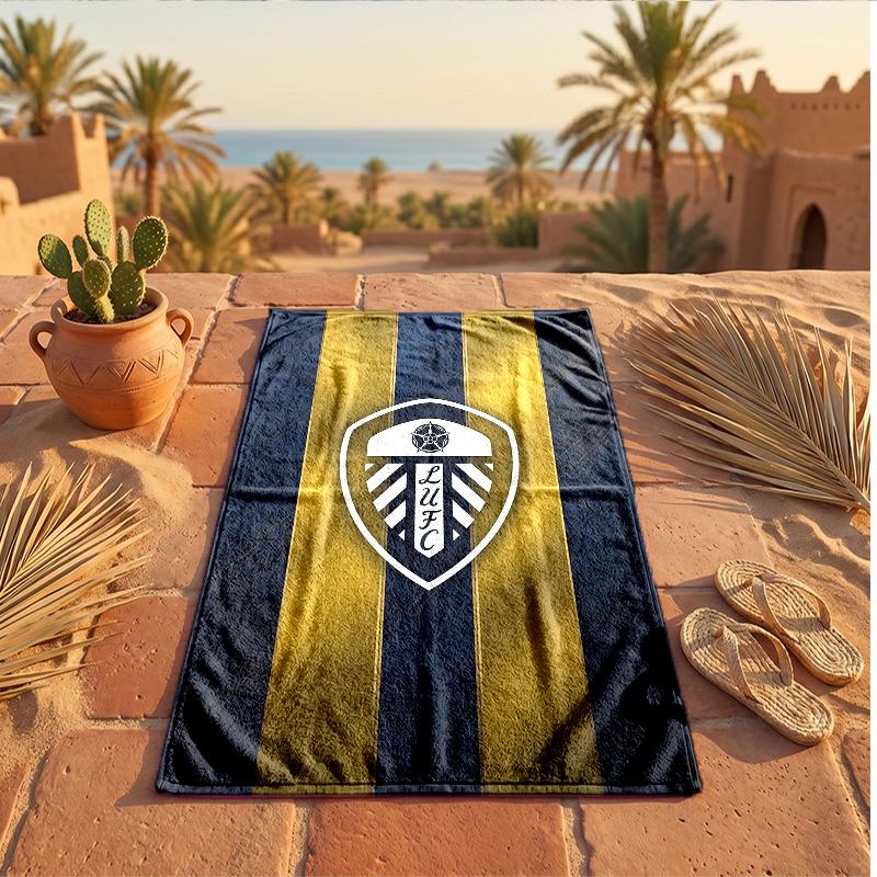 Тематическое пляжное полотенце Leeds United Мягкое Быстрое?Сухое полотенце для летнего пляжного отдыха и плавания