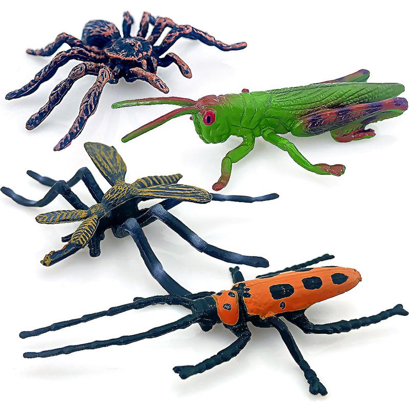 12Pcs Wild Insect Animal Model Set Butterfly Scorpion Mantis Cicada Lizard Action Figures Miniature Kid Simulation Halloween Toy