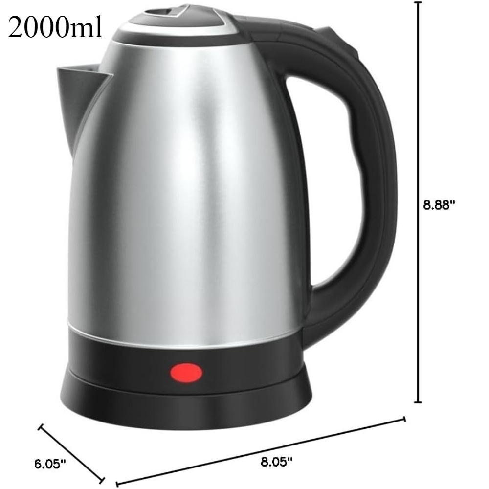 2L Electric Kettle Stainless Steel Electric Tea Kettle Fast Boiling Water Automatic Power Off Anti Dry Boiling Hot Water Kettle