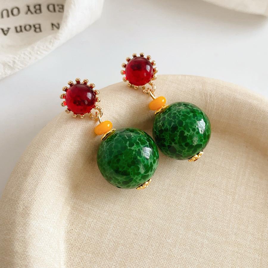 Silver Needle with Diamonds Flower Stripes Pearl Stud Earrings Medieval Vintage Retro Earrings Light Luxury Niche Earrings