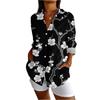 Womens Button Down Shirt  Long Sleeve Shirts For Women Print Graphic  Blouse Top