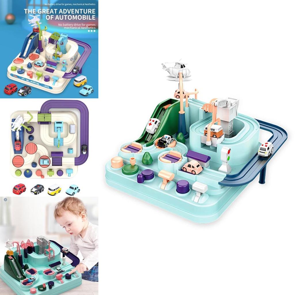 Exciting Racing Rail Race Car Adventure Train Track Toy Safe Eye-catching Various Challenges
