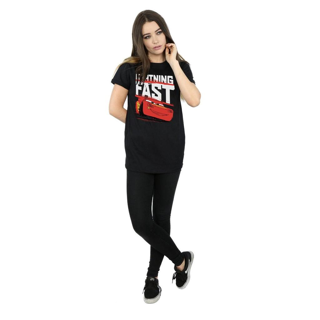 Disney Womens/Ladies Cars Lightning Fast Cotton Boyfriend T-Shirt