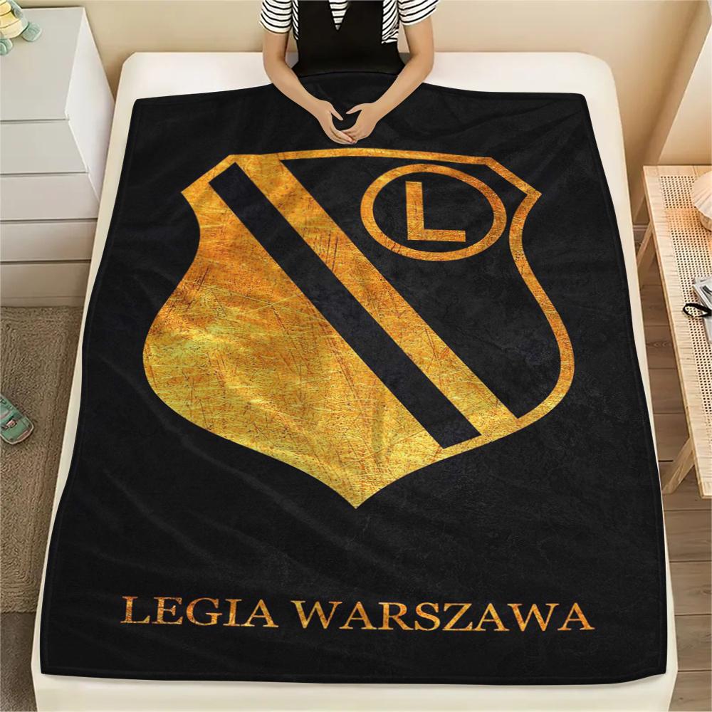 1 шт. Фланелевое одеяло с принтом Legia Warsaw, Высокое качество, Удобное для всех сезонов, Домашний декор, Тепло и комфорт, Идеально для рождественских подарков68