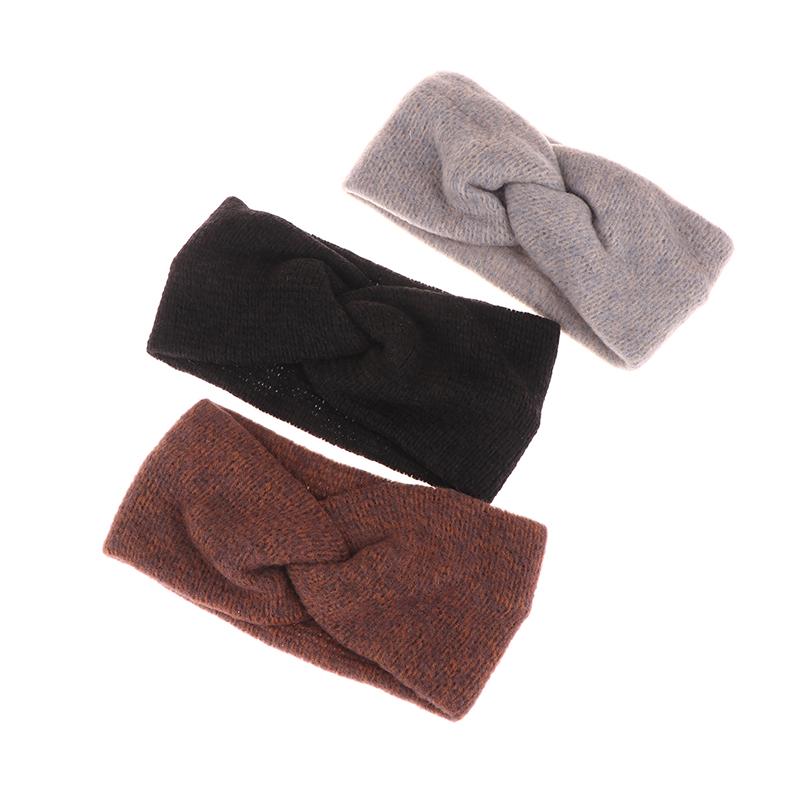 Повязки на голову крест-накрест, вязаные, широкие, теплые, скрученные, эластичные, зимние, утепленные, мягкие, эластичные, тюрбаны для женщин и девочек