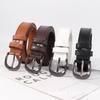 Adjustable Hole-Punched PU Belt Women Slim Fit Jeans Casual Fashion Waistband With Alloy Pin Buckle