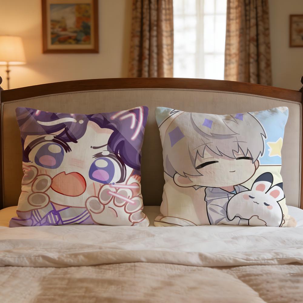 Game Love And Deepspace Cushion Cover 1Pcs Decorative Covers Soft Cushion Case For Sofa Couch Decor 40X40 45X45 Pillowcases