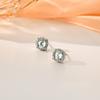 Blue Diamond Earrings Light Luxury Super Flash Exquisite Fashionable Temperament Ear Niche Design Sense for Women