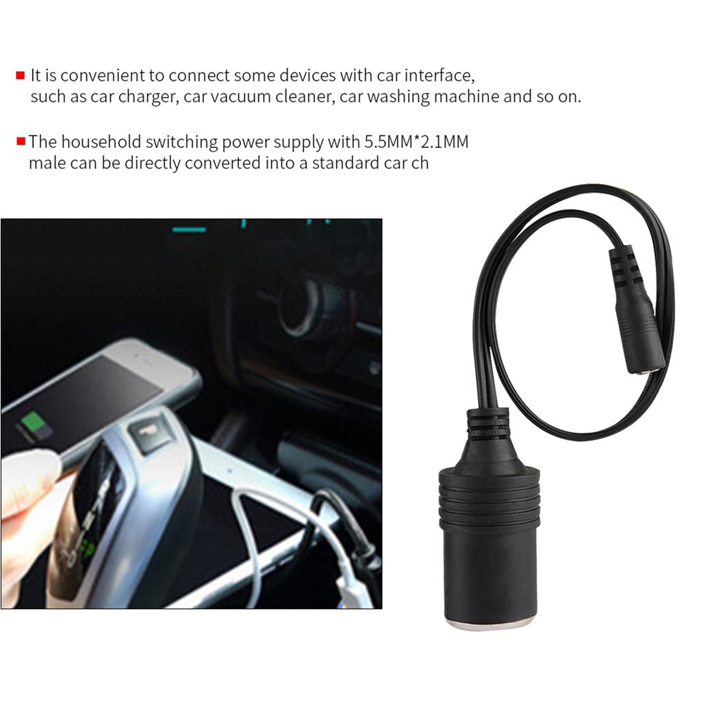 Car Cigarette Lighter Female Socket Charger Cable Power Adapter Connector