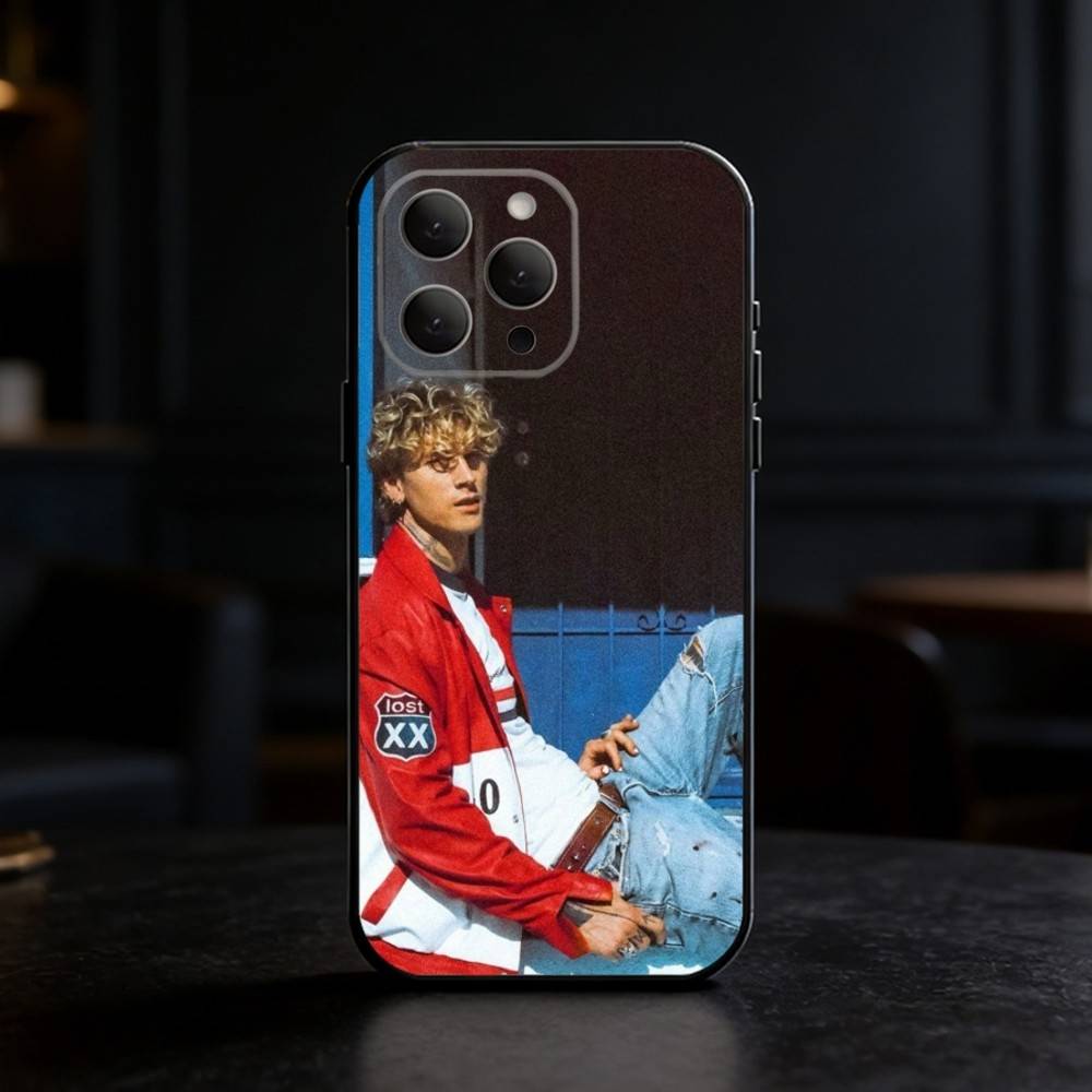 Чехол для телефона MGK LOST A-AMERICANA Для iPhone 17,16,15,14,13,12,11 Plus,Pro Max,SE4 Мягкий силиконовый черный чехол