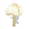 Wedding Bouquet with Crown 10.6 Inch PU Lace Satin Bridal Bridesmaid Artificial Flower Hand Bouquet