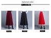 2023 Women's A-Line High Waist Plus Size Solid Color Square Dance Skirt, Half-Length Big Swing, Four Seasons Skirt