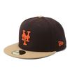 NEW ERA 59FIFTY Powered by GORO NAKATSUGAWA Min-nano New York Mets Suede Visor 14124658 (brown X beigeLMen's, Lady's)