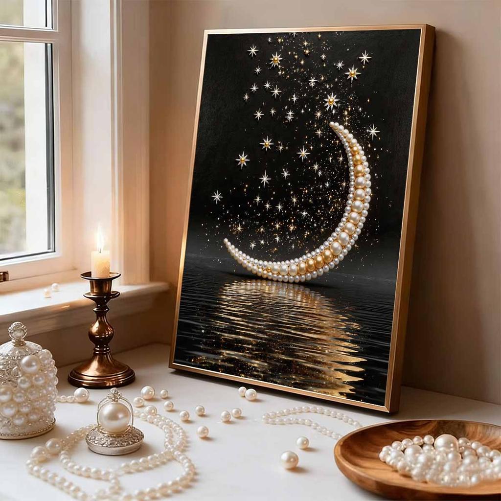 Жемчужные DIY Наборы для творчества «Поверхность спокойного моря» 15,7x19,6 дюйма Наборы для жемчужной живописи Без рамки для взрослых Идея подарка Декор для стен дома