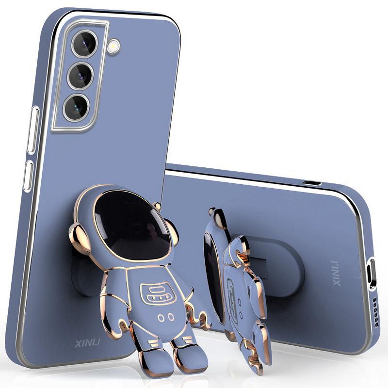 Роскошный чехол-подставка «Астронавт» для Samsung Galaxy S25 Ultra S24 FE S23 Plus S22 S21 A54 A34 A52 A53 5G A14 Покрытие Силиконовый чехол для телефона