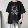 2024 Summer Short Sleeved T-Shirt For Men'S Trendy Five Inch Sleeve Versatile Casual Loose Student Half Sleeved T-Shirt Daily Fashion Printed Top