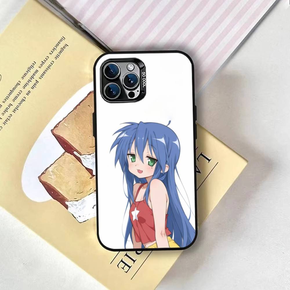 K-Konata Izumi L-Lucky S-Star Чехол для телефона iPhone 17,16,15,14,13,12,11 Plus,Pro Max,XS,Цветной Серебряный Покрытие Внутренняя Крышка