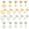 24pcs/Lot Blank Post 4/5/6/8/10mm Earrings Studs Base Pins With Earring Plug Findings Ear Back For Jewelry Making