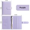 A6 Cash Budget Ledger Magnetic Button PU Leather Folder Loose-leaf Notebook  School