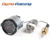 2" 52mm 12V Pointer Mechanical Water Temperature Temp Gauge 40-130℃,110-265℉,Yellow Light Car Meter with Sensor NPT 1/2, 1.8m Wire Length