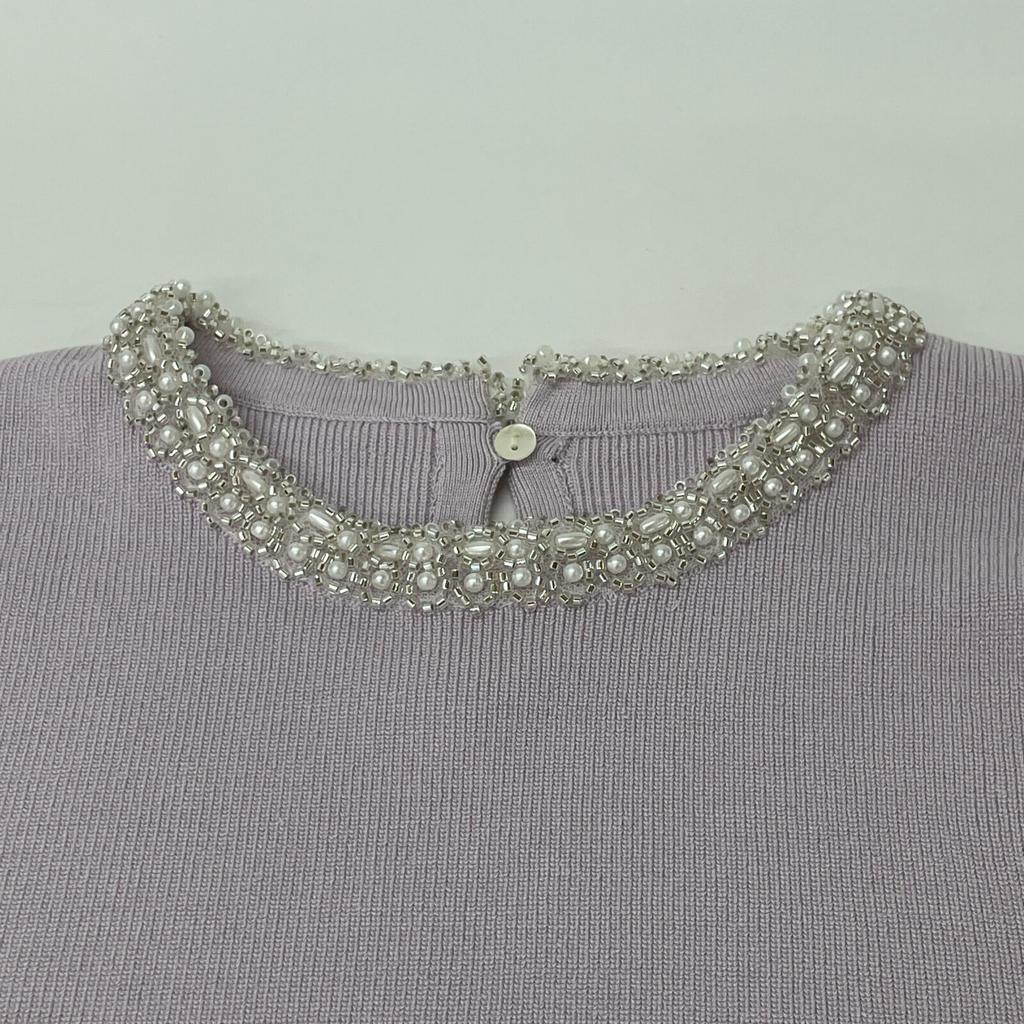 BALLSEY 25Stainless Steel Purple Pearl Combi Short Sleeve Pullover Tops S purpleUsed