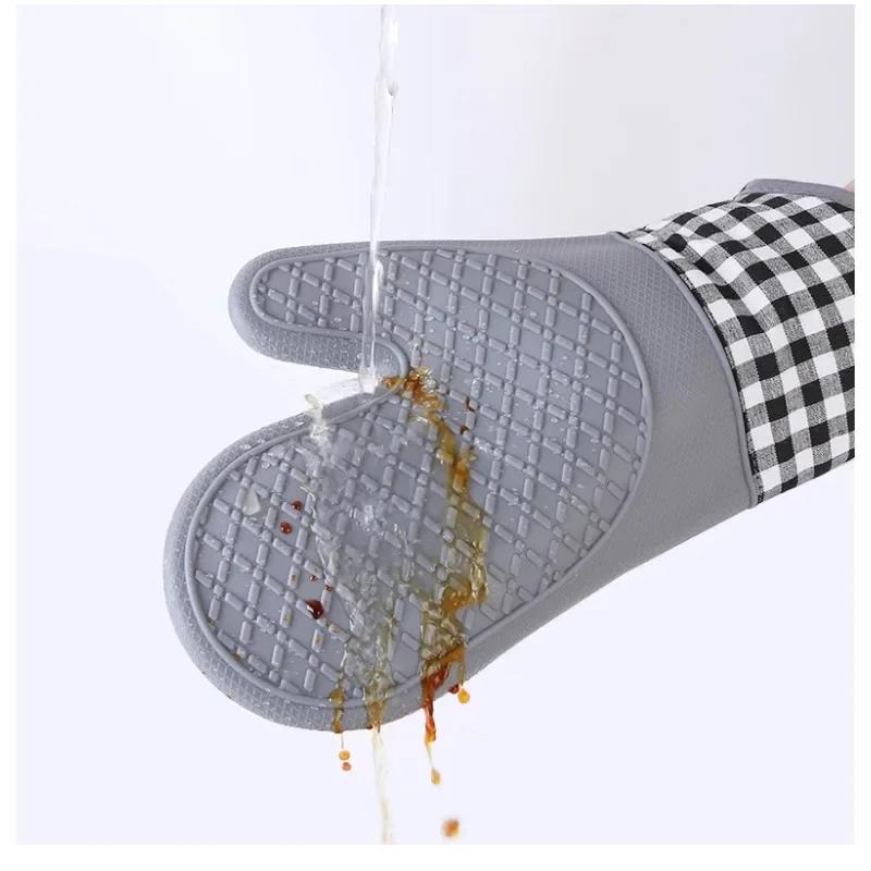 Изолированные перчатки для духовки 1 шт. Силиконовые термостойкие перчатки для духовки, микроволновой печи, инструменты для выпечки, устойчивые к высоким температурам, домашний кухонный инструмент