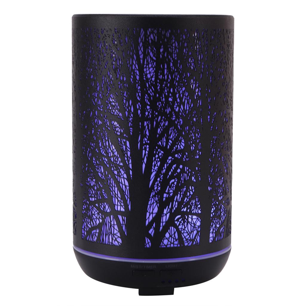 300ml Air Humidifier 2 in 1 Ambient Night Light Aroma Aromatherapy Diffuser Black 100?240VEU Plug