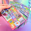 Ancient Flash Sand Film Dream Core Sticker Book Y2K Millennial Electronic Style Die-Cutting Sticker Book DIY Decoration Stickers