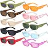 16 Colors Fashion Square Frame Sunglasses Unisex Trendy Small Rectangle Eyewear Men Women Luxury UV Travel Outdoor Goggle Shades